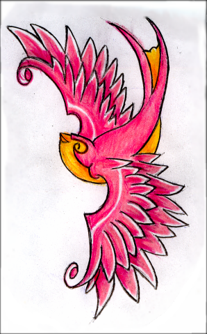 Drawing of Race Swallow Tattoo Designs