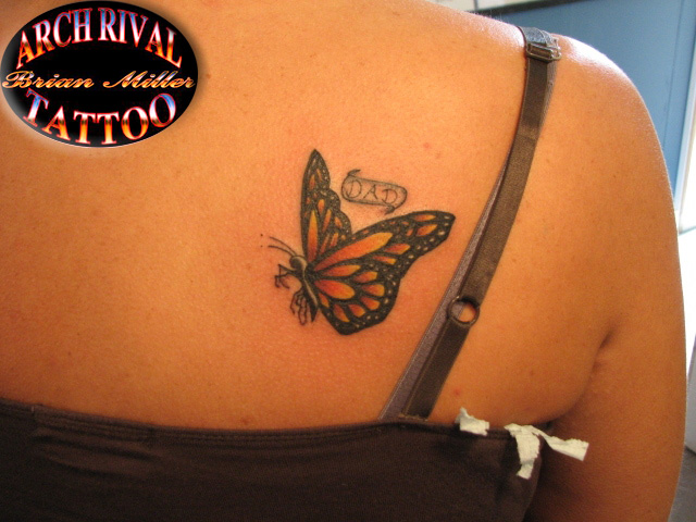 Simple Butterfly Tattoo Design. | Labels: Cute Tattoo Art, Simple Tattoo