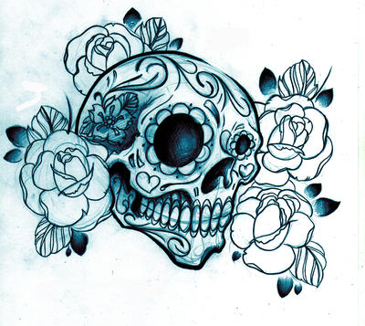 Sugar Skull shirt design by WillemXSM tattoo designs skulls